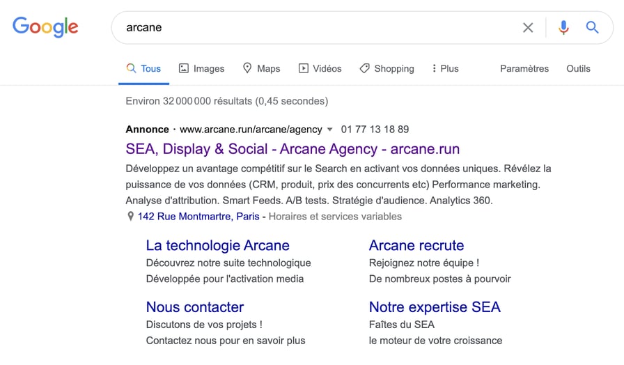 Acheter sa marque en SEA