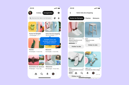 Les futures listes de Shopping sur Pinterest